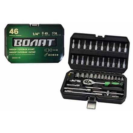 Набор инструментов Волат, 18550-46, 1/4