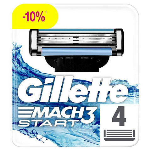 Сменные кассеты для бритв Gillette, Mach3 Start, для мужчин, 4 шт, MAG-81651733