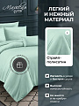 Постельное белье 2-спальное, простыня 200х220 см, 2 наволочки 50х70 см, пододеяльник 175х215 см, Майская ночь, страйп-полисатин, мятное, 22/003-PSS/MAY - фото 2