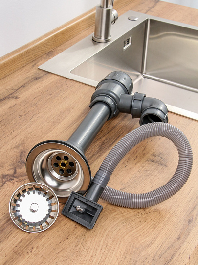 Сифон для мойки, 3&quot; 1/2, 40х40/50, пер прям, Aqwin, YT-CBC-027