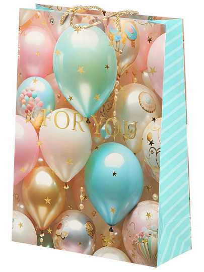 Пакет подарочный бумага, 31х12х42 см, в ассортименте, праздничный, Праздничный, Y4-8812