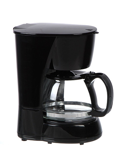 Кофеварка электрическая, капельная, пластик, 0.6 л, Sakura, SA-6107BK, 650 Вт, 5 порций, пластиковая ручка, 550-650 Вт, черная, SA-6107BK