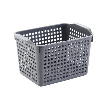 Корзина для хранения, 2 л, 20х13.5х12 см, прямоугольная, пластик, серая, Violet, Лофт, 641008