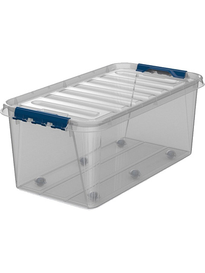 Ящик хозяйственный 55 л, 72х39х29.5 см, с крышкой, на колесах, Полимербыт, Профи Комфорт, С79800