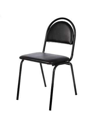 Стул 560х470х830 мм, офисный, черный/черный, сиденье квадратное, Модуль, Стандарт