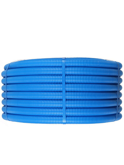 Шланг гофрированный диаметр 32х50 м, синий, РосТурПласт, 35405