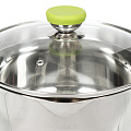 Кастрюля нержавеющая сталь, 5 л, крышка стекло, Attribute, Lime, ASS324, индукция - фото 2