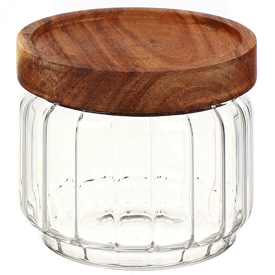 Банка для сыпучих продуктов, стекло, 0.25 л, 9х7 см, с крышкой, Y4-6544