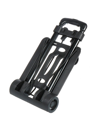 Тележка хозяйственная 24х45х96 см, металл, 80 кг, вездеходная, выдвижная ручка, складная, T001