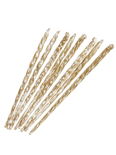 Набор елочных украшений Сосулька, 8 шт, золотой, 18 см, Y4-8493