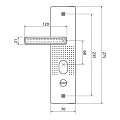 Ручка дверная Аллюр, РН-А222-1-R, 5382, (универсальная) с подсветкой для китайских металлических дверей (правая), сталь - фото 4
