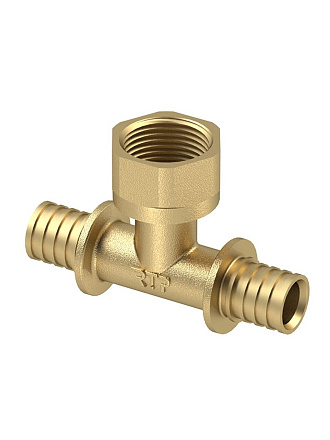 Тройник диаметр 16х1/2'', внутренняя резьба, латунь, РосТурПласт