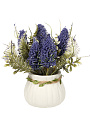 Цветок искусственный декоративный Индиго, в кашпо, 20 см, Y4-11255 - фото 2