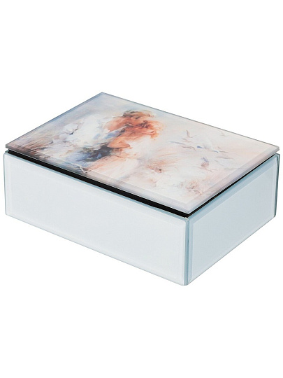 Шкатулка для украшений, МДФ, стекло, 16х12х6 см, Lefard, Арт Коллекция, 453-204