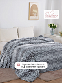 Плед 2-спальный, 180х200 см, велсофт жаккард, 100% полиэстер, Silvano, Ombre, серый, 180/006-OMB/LA - фото 3
