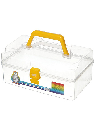 Ящик хозяйственный для инструментов, 22х10х13 см, с крышкой, прозрачный, Profbox, Helsinki, Т-22