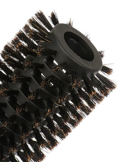 Расческа для волос брашинг, 5.7 см, натуральная щетина, черная, Studio style, 58822-7399