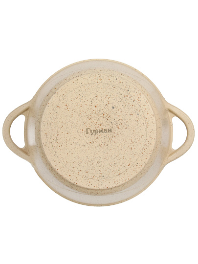 Кастрюля алюминий, антипригарное покрытие, 2 л, крышка стекло, Гурман, Estima, ГМк203 ЭБИ, бежевая, индукция