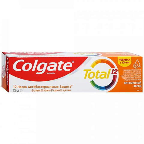 Зубная паста Colgate, Total Витамин С, 100 мл