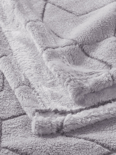 Плед 200х240 см, микрофибра, 100%пэ, 280г, Silvano, Геометрия, серый