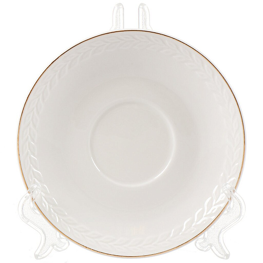 Чайная пара керамика, 2 предмета, на 1 персону, 200 мл, Daniks, Y4-4396, подарочная упаковка, белая