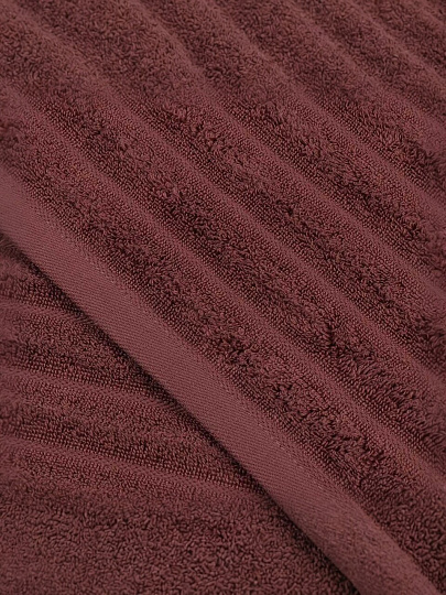 Полотенце банное 50х90 см, 100% хлопок, 450 г/м2, Страйп, Barkas, коричневое, Узбекистан