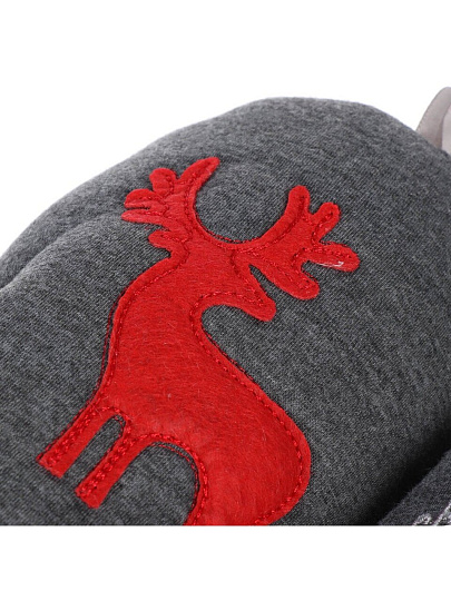 Тапки для мужчин, серые, р. 45-46, закрытые, Олени, A210100