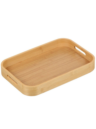 Поднос бамбук, 41х27.5х5 см, прямоугольный, с ручками, ST32141B