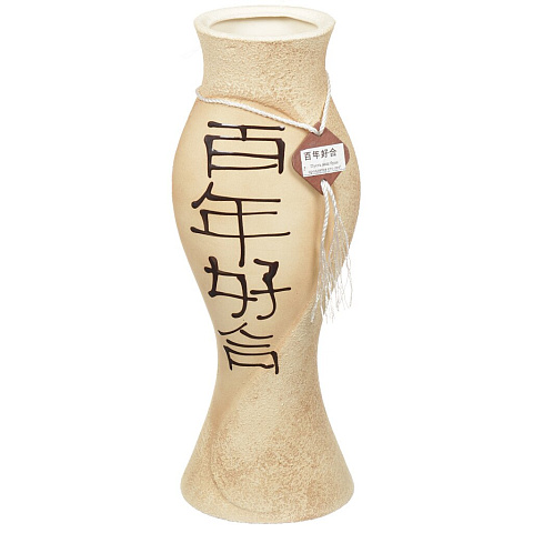 Ваза керамика, настольная, 45 см, Китай с фишкой, бежевая