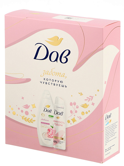 Набор подарочный жен, Дав, Обновление, крем-гель для душа, 250 мл + дезодорант, 150 мл, спрей