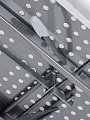 Доска гладильная 122х40 см, подставка для утюга, гладильный рукав, встроенная розетка, полка для белья, удлинитель 1.9 м, Nika, линии на сером - фото 15