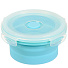 Контейнер пищевой пластик, 0.35 л, голубой, круглый, складной, Y4-6483 - фото 2