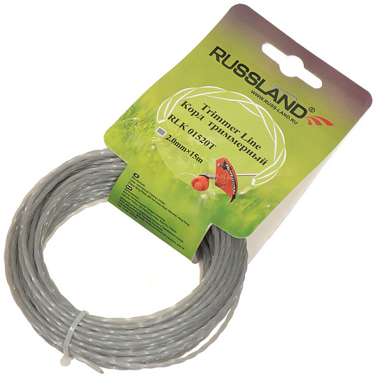 Леска для триммера 2 мм, 15 м, Instar, витая