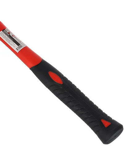 Молоток Bartex, квадратный боек, рукоятка фибергласовая, обрезиненная, 0.6 кг