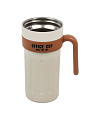 Термокружка нержавеющая сталь, 0.5 л, с датчиком, бежево-коричневая, B070051 - фото 6