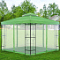 Шатер с москитной сеткой, зеленый, белый, 3х3х2.65 м, четырехугольный, двойная крыша, с оборкой, Green Days, DU179-15-6442 - фото 3