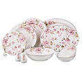 Сервиз столовый фарфор, 25 предметов, на 6 персон, Lefard, нежно-розовый пион, 115-277