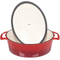 Кастрюля 5.9 л, чугун, эмалированное покрытие, с крышкой, овальная, 32 см, Mallony, Утятница, 985037 OCE-32 - фото 4