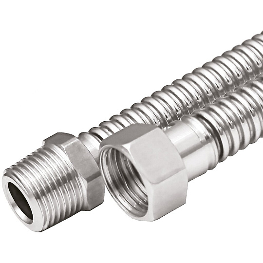 Подводка для газа 1/2&quot;х2 м, г-ш, сильфон, AquaLink