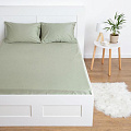 Простыня на резинке &amp;quot;Этель&amp;quot; 200*220*25 см, цв.оливковый, 100% хлопок, мако-сатин, 125 г/м² 5373436