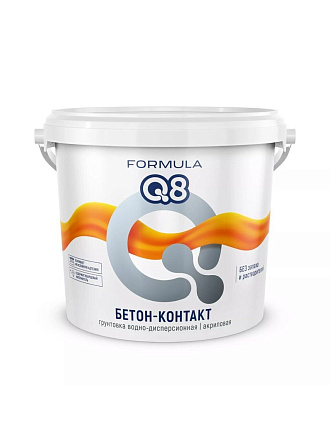 Грунтовка водно-дисперсионная, акриловая, Formula Q8, бетоноконтакт, 6 кг