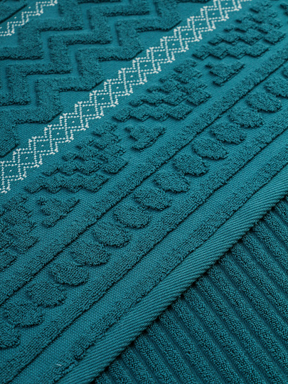 Полотенце банное 70х140 см, 100% хлопок, 450 г/м2, жаккард, Соната 6603, Авангард, бутылочное стекло, 322, Россия