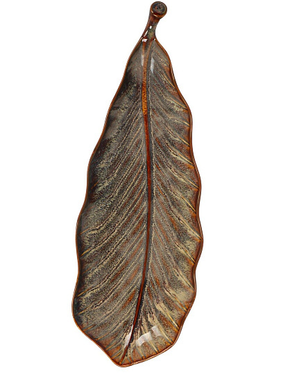 Блюдо керамика, лист, 12.5х36.5х4 см, 280 мл, Алхимия, Y4-13433
