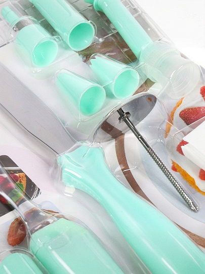 Кондитерский набор мешок, 6 насадок, лопатка, кисточка, Y4-6427