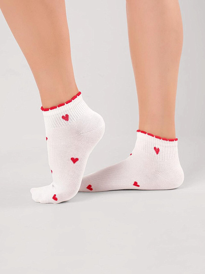 Носки для женщин, хлопок, Clever, 8М, белые, р. 25, эластан, Д5612