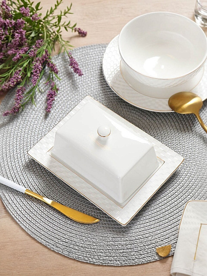 Масленка керамика, 18х13.5х5.5 см, Daniks, Кембридж