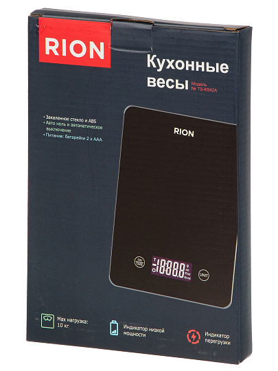 Весы кухонные электронные, Rion, беж, стекло, до 10 кг