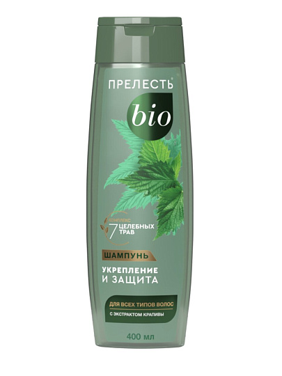 Шампунь Прелесть Био, Укрепление и Защита, для всех типов волос, 400 мл