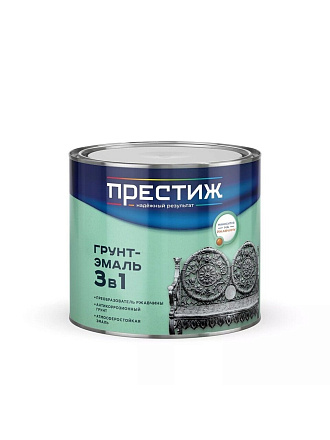 Грунт-эмаль Престиж, по ржавчине, алкидная, желтая, 1.9 кг