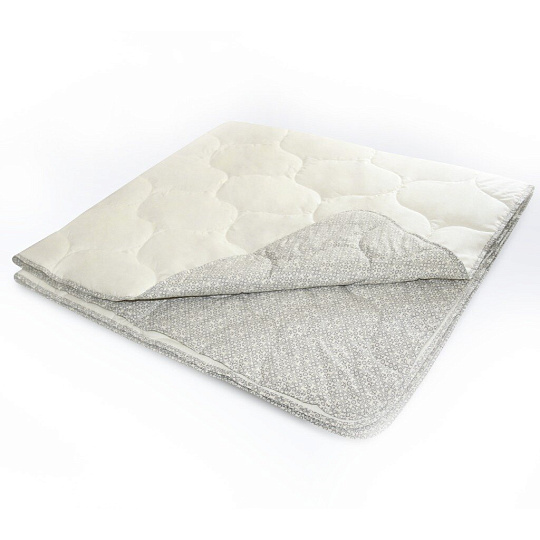 Одеяло евро, 200х220 см, Медовое, волокно хлопковое, 200 г/м2, облегченное, чехол 100% хлопок, кант, Kariguz, двустороннее